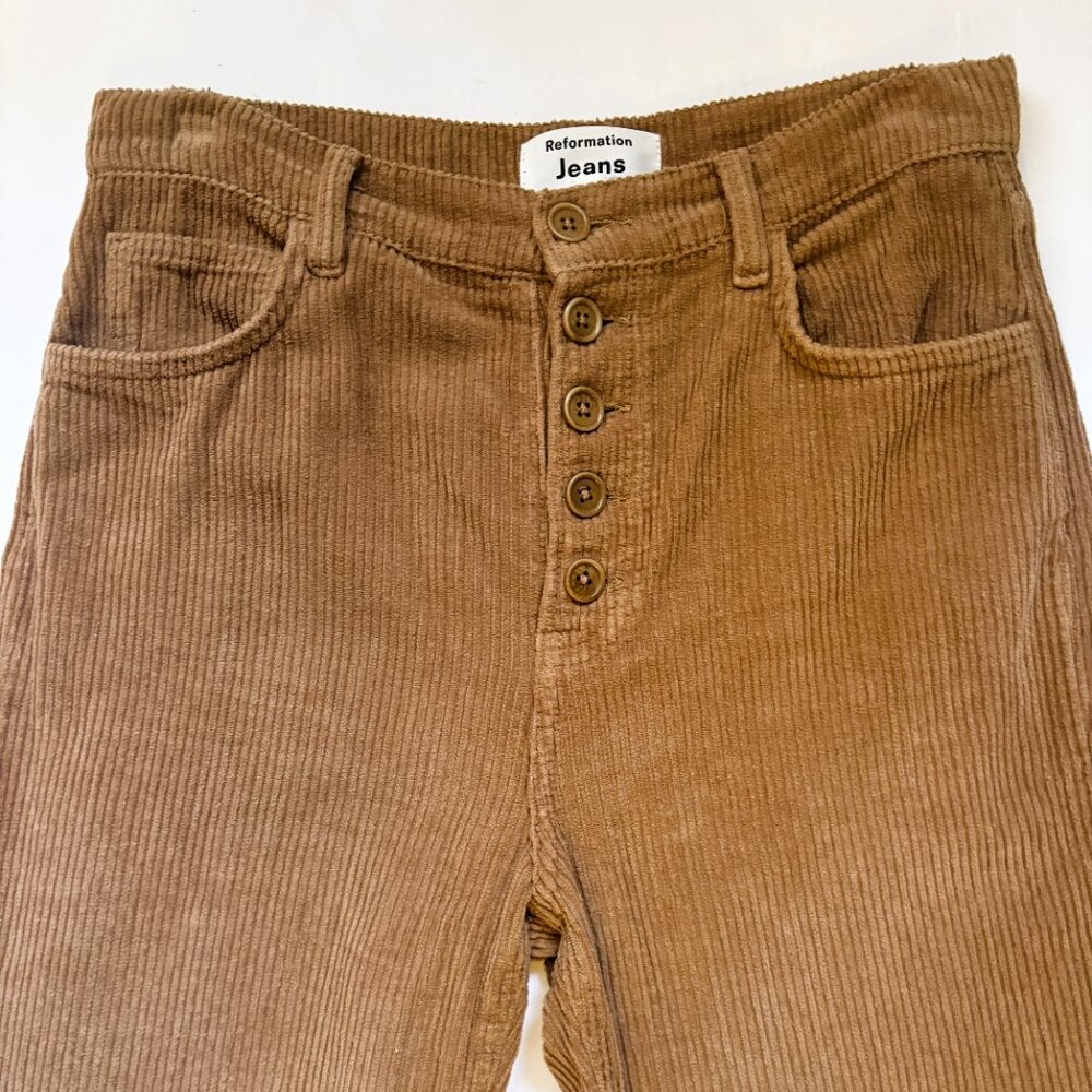 Reformation Cynthia High-Rise Straight Long Corduroy Pants - Picture 2 of 6